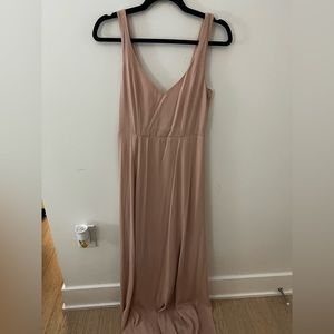 Show Me Your Mumu bridesmaid dress, Dusty Blush Crisp Jenn Maxi Dress style
